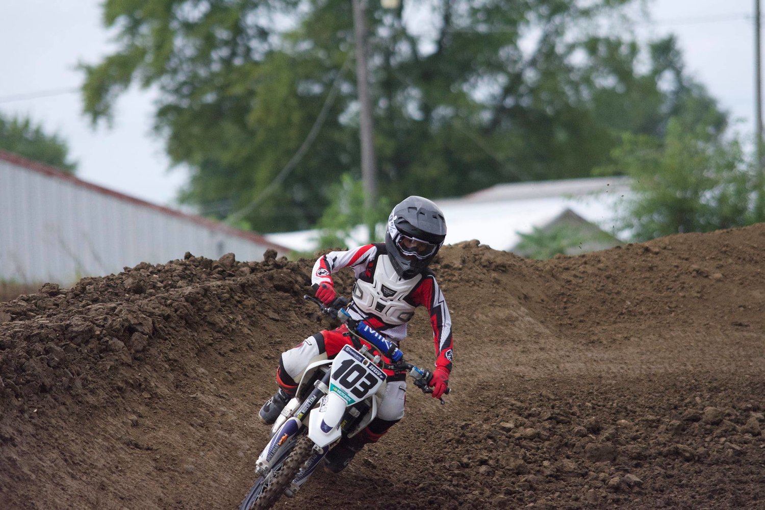 Donnellson's Cooper Duff, pictured here at Megacross in Mendota, picked up a pair of wins in the Fox Valley Off Road Series finale on Sept. 25-26, in Wedron. Duff took first in the 65cc Grand Prix, with his dad, Ryan, and brother, Zach, taking first and second respectively in their divisions on Sept. 25, then took first again in the 65cc Hare Scramble the next day.